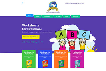 Worksheets for Preschool Wordpress Website