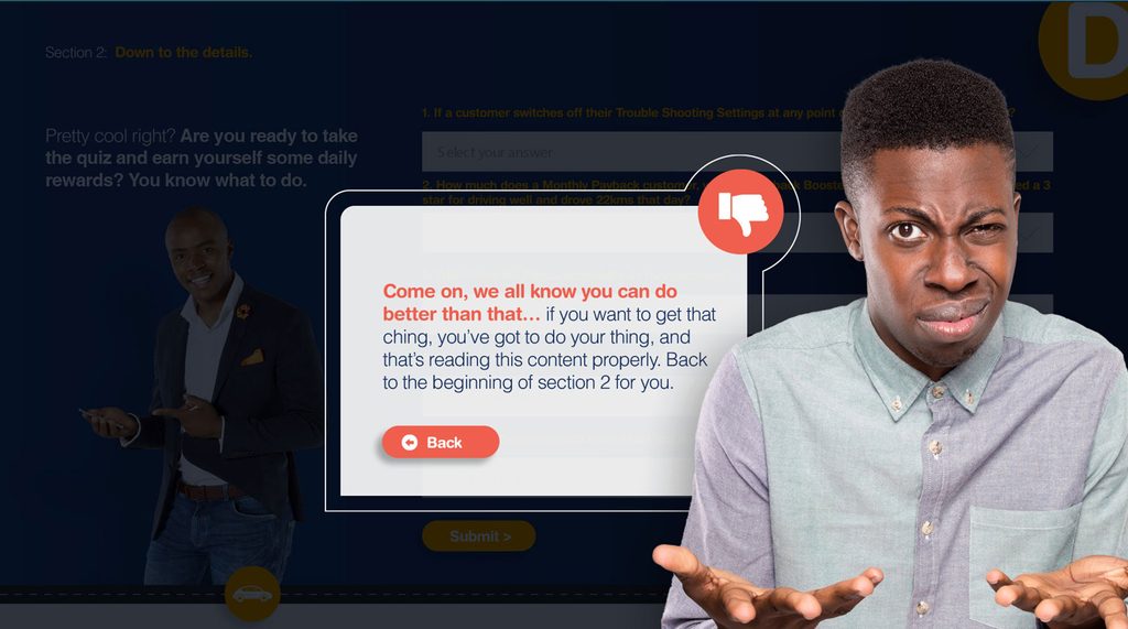 Dial Direct employee training microsite registration interface developed by KickStart Online in collaboration with Humankind.