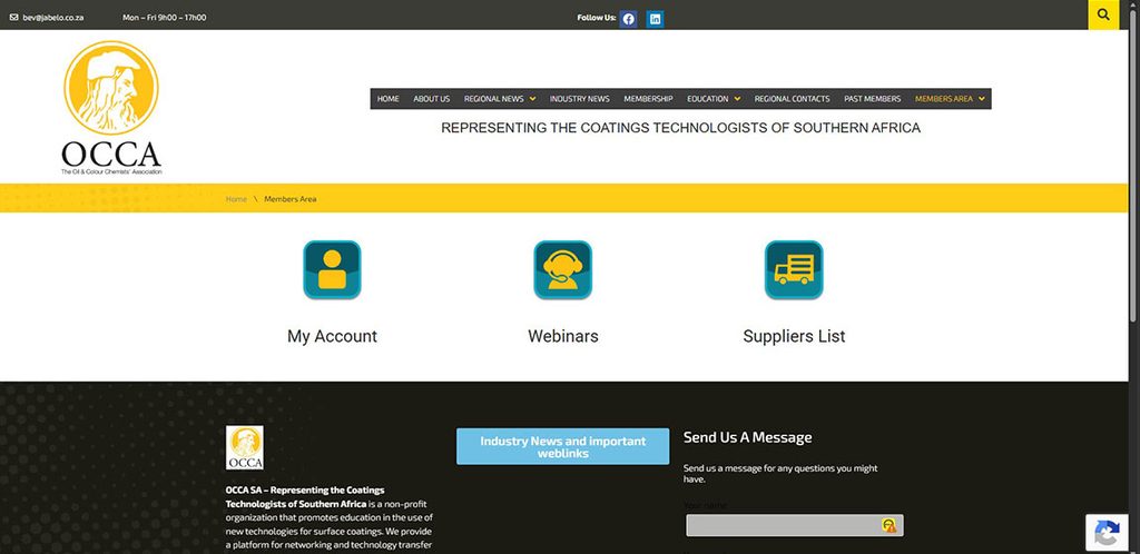 OCCA SA Members Area