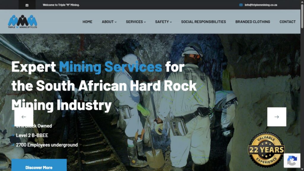 Triple M Mining Website